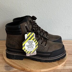 NEVADOS Mens Honcho Slip Resistant Flat Heel Work Boots